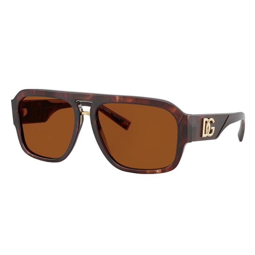 NWT DOLCE AND GABBANA Havana Dark Brown Tortoise 4403 Polarized Sunglasses